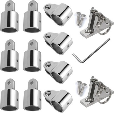 Bimini Top Hardware Kit, 12 PCS Replacement Parts Set Eye End Caps 7/8 inch 
