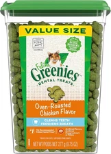 FELINE GREENIES Adult Dental Cat Treats Catnip Flavor 9.75 oz. Tub