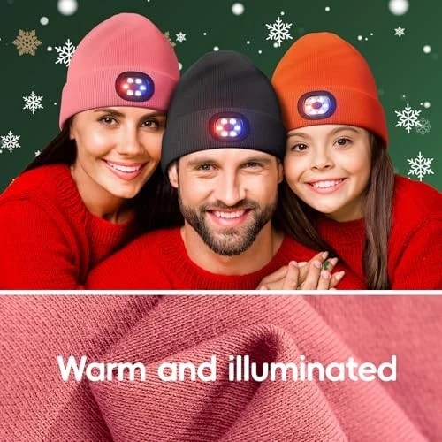 Gorro Unisex con La Luz, Regalos para Hombre Mujer Marido Él Rosa Foto 3 de 4
