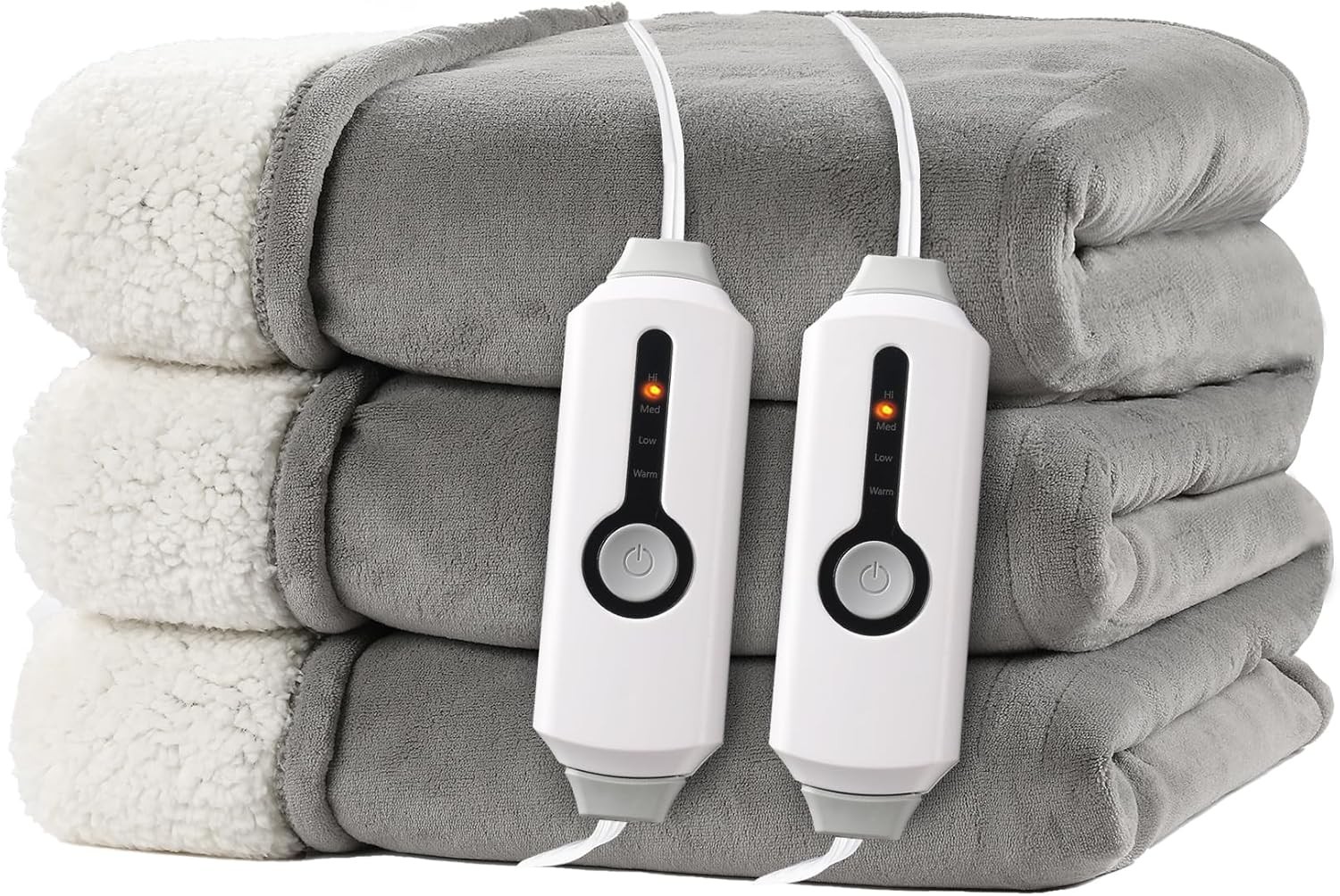Serta Electric Blanket Fleece to Sherpa Heated Throw Blanket