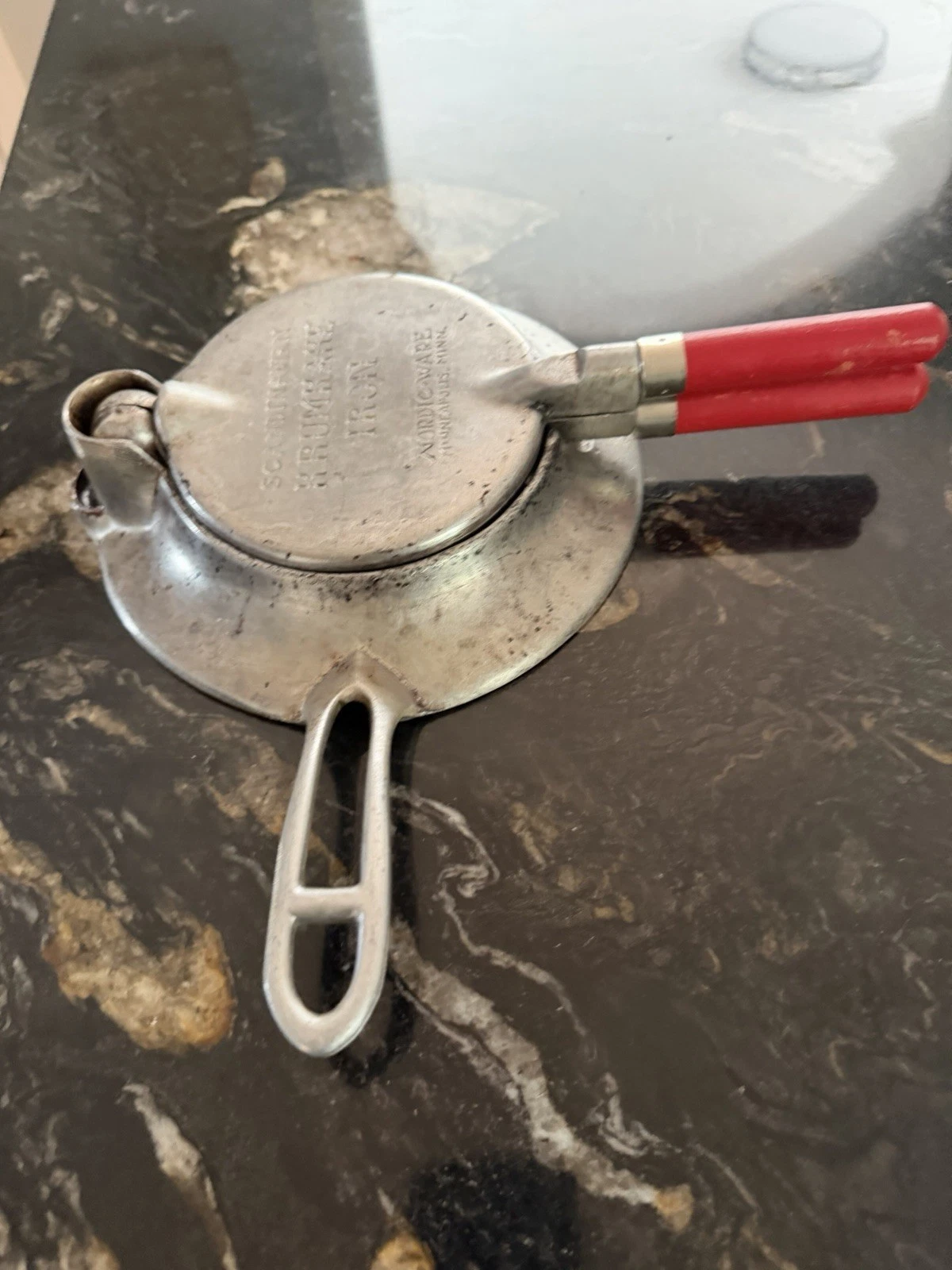 Vintage Scandinavian Krumkake Iron Nordic Ware Aluminum Waffle /Cookie Maker