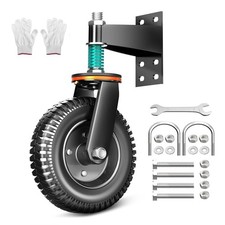 Heavy Duty 6" Fence Gate Wheel 750lb Capacity Wooden Metal Gates Dual Mount