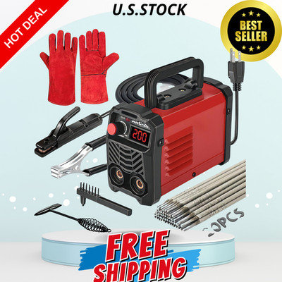 200Amp 20PCS Rod Stick Welder Mini IGBT Inverter 110V Hot Start Arc Force Red