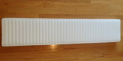 BOAT CUSHION CUSTOM MADE VINYL BENCH SEAT W/SS HARDWARE 60''x12''x2''