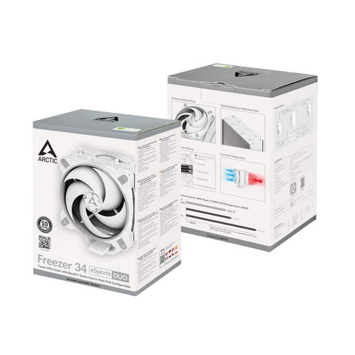 ARCTIC Freezer 34 eSports DUO CPU Cooler - Grey-White/ Grey/ Red/ White - Photo 6/21