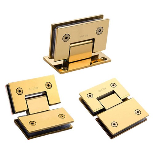 Glass Door Hinge Gold Color Bathroom Shower Room Hinge Clip/clamp 180