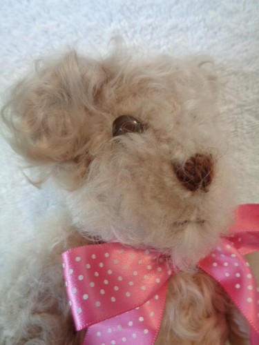 Bear Jointed Teddy plush stuffed Brown curly mohair Real Fur 11" handmade RARE - Picture 5 of 10