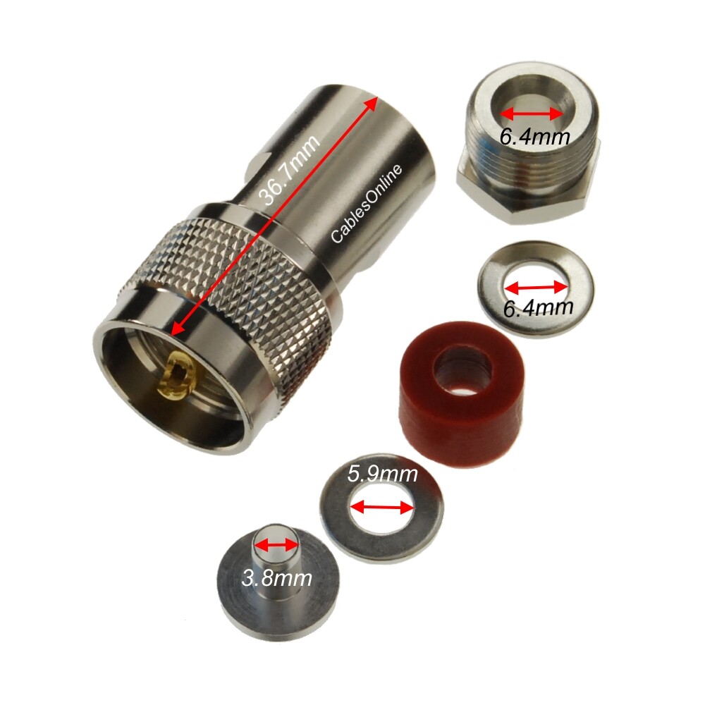 Connettori Per Cavi Coassiali RG8X MR240 Connettori RF Ad Angolo - Foto 7