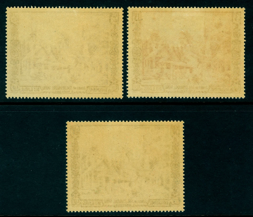 LAOS 1954  Laotian Temples set  Scott # 25-26 + C13 mint MLH - Image 2 of 2