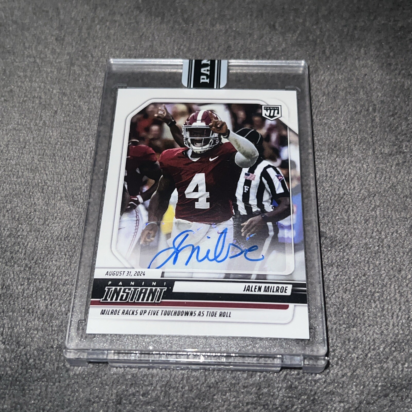 2024-25 Panini Instant NIL Jalen Milroe Auto 30/99 #JMA Rookie Card