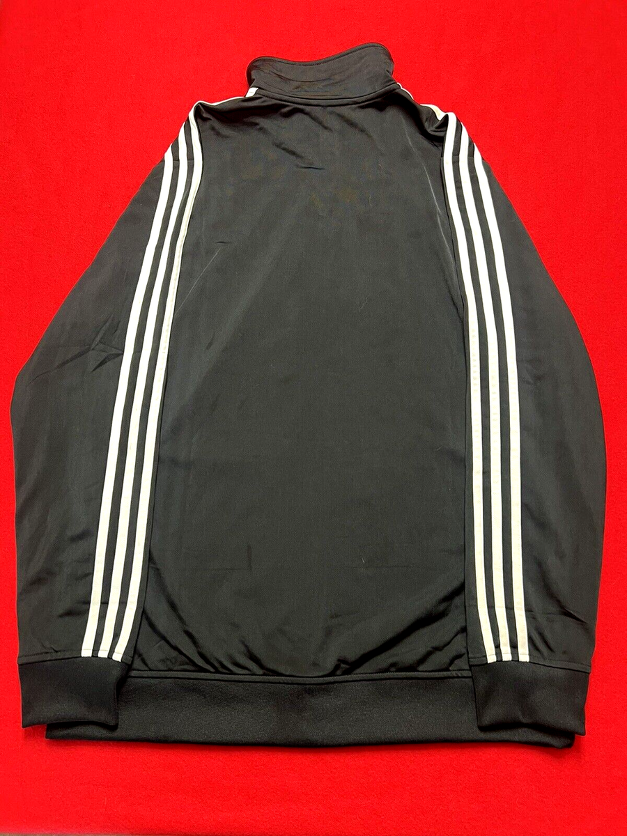 Women's Adidas Three Stripe Full Zip Black Track Jacket Size Women's Adidas Three Stripe Full Zip Black Track Jacket Size