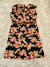 Charter Club Dress Size 12 Coral Bliss w/ Belt NWT MSRP $89