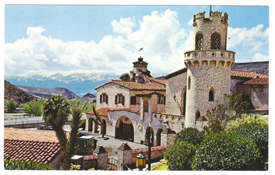 Vtg Postcard-Scotty's Castle-CA-Walter Scott-Albert Johnson-Chrome-CA4