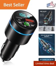 Wireless FM Radio Car Kit - Bluetooth 5.3, PD 30W  QC3.0 18W Fast Car Charger