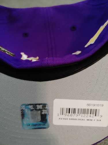 Berretto da baseball aderente New Era 59fifty Minnesota Vikings 7 3/4 nuovo senza etichette molte toppe - Foto 6 di 7
