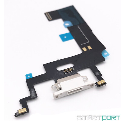 FÜR iPHONE XR LADEBUCHSE WEIß DOCK CONNECTOR FLEX STEREO MIKROFON AUDIO HEADSET