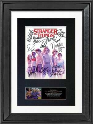 Stranger Things Autograph With Picture Frame Milly Bobby Brown