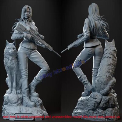 Sniper Wolf Woman 1/6 Unpainted Model Kit Unassembled 3D Printing 32cmH GK