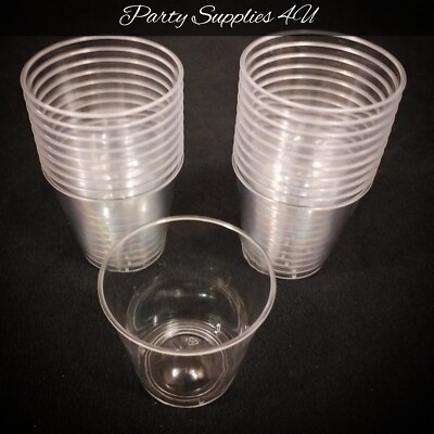 20pk Reusable Shot Glasses/Drinks/Bar/Party/Jelly/BBQ/Cocktails/Hen/Stag Do