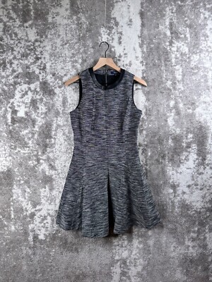 New Madewell Dress 4 Womens Gray Heather Fit & Flare Midi Sheath Knit | eBay