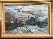 Domenico Valinotti (Torino 1889-Canelli 1962) "Melezet" (Bardonecchia), quadro .
