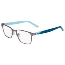 New KIDS NIKE 5591 070 Satin Gunmetal  Dark Teal Eyeglasses 48/17/135