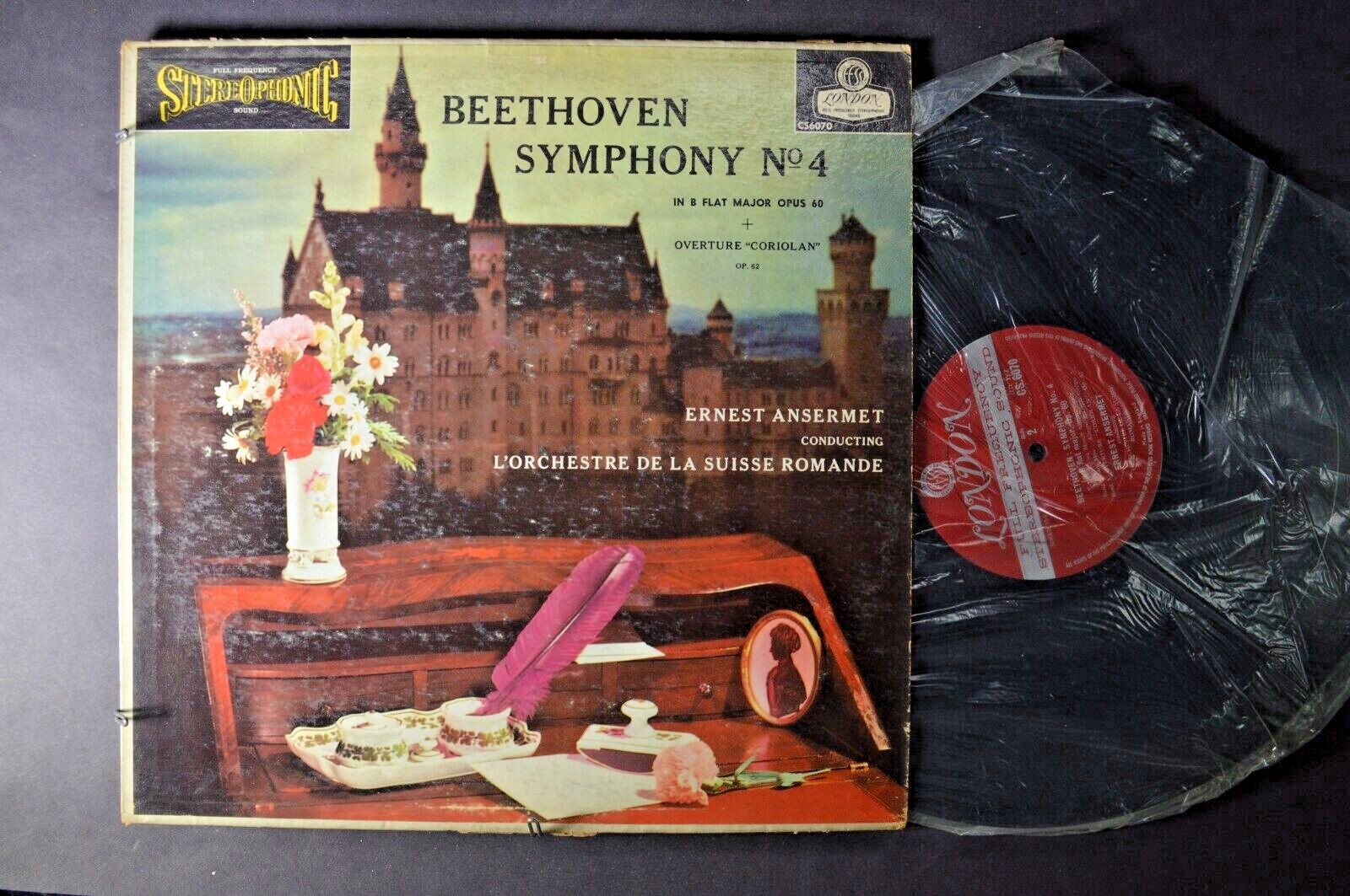 ERNEST ANSERMET Beethoven Symphony no 4  LP LONDON CS 6070 BLUE BACK 1E/3E