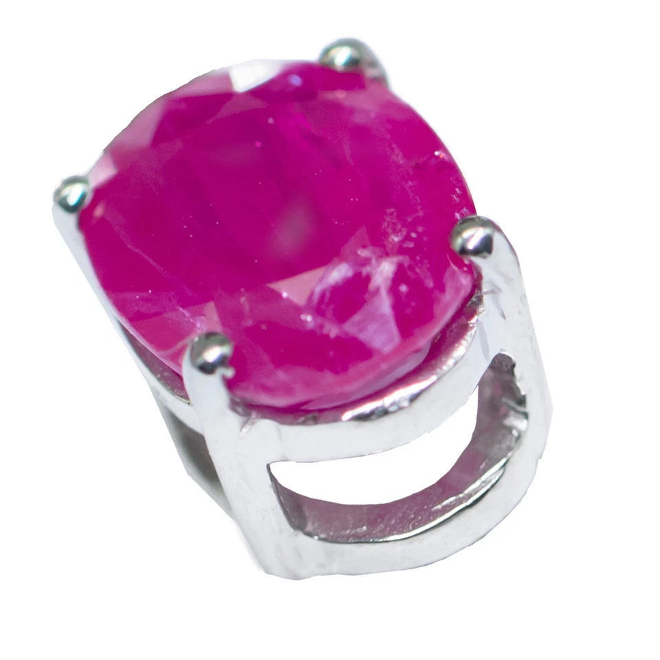 Handmade Natural Indian Ruby 925 Sterling Silver Earring Jewelry Gift - Image 3 of 3