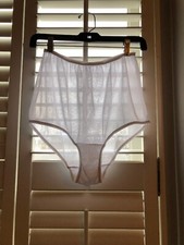 Vintage Panties ULTRA SUPER SHEER Granny 100 Polyester White Pair Size 9