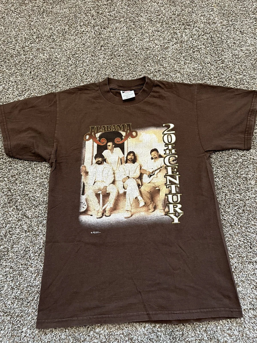 Vintage 90S Alabama 20th Century Rock Band Concert Merch T-Shirt Sz M Rare Vtg