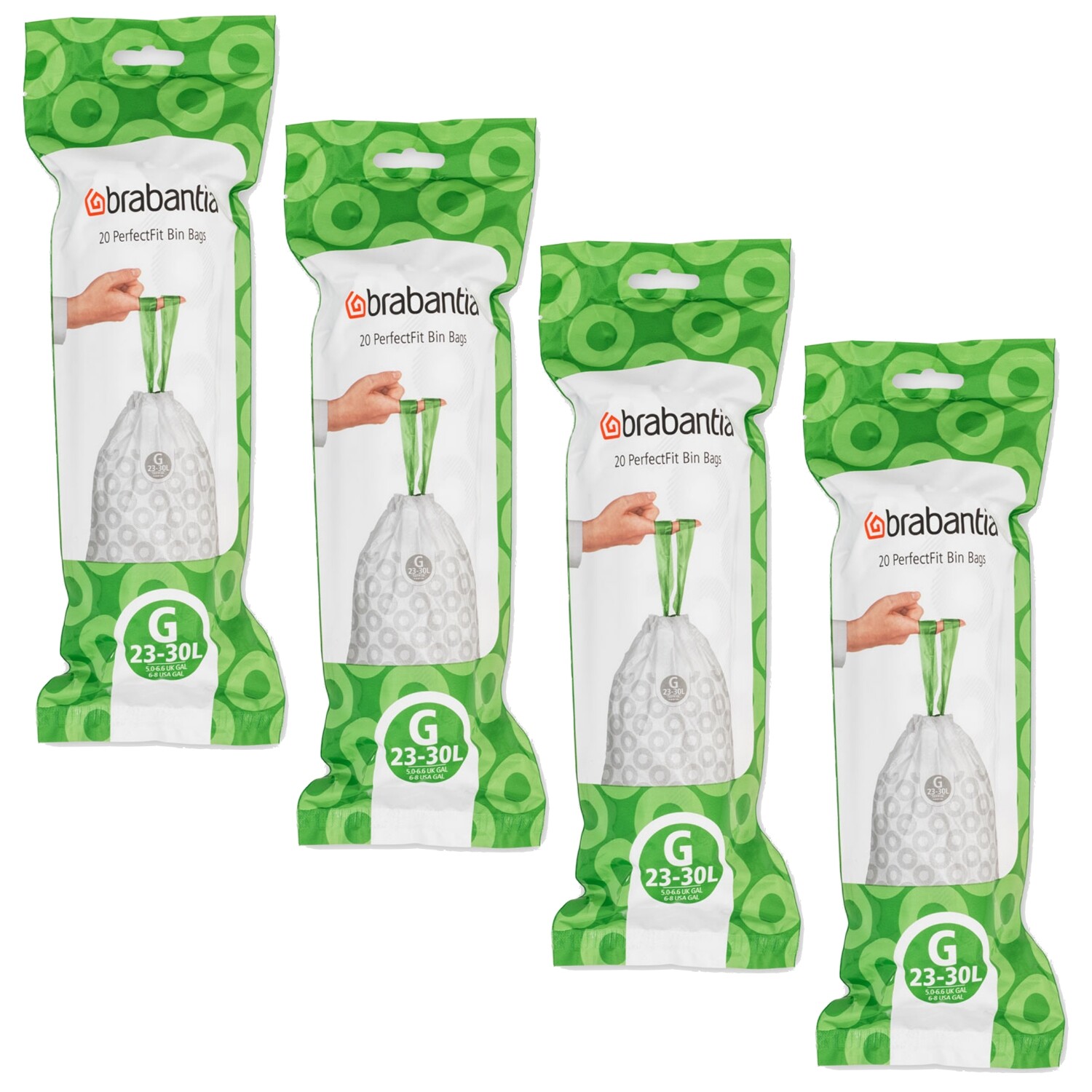 brabantia 8er Set 160 Stk. Müllbeutel Abfalltüten 23 - 30 L Kode G Müllsäcke - Image 4