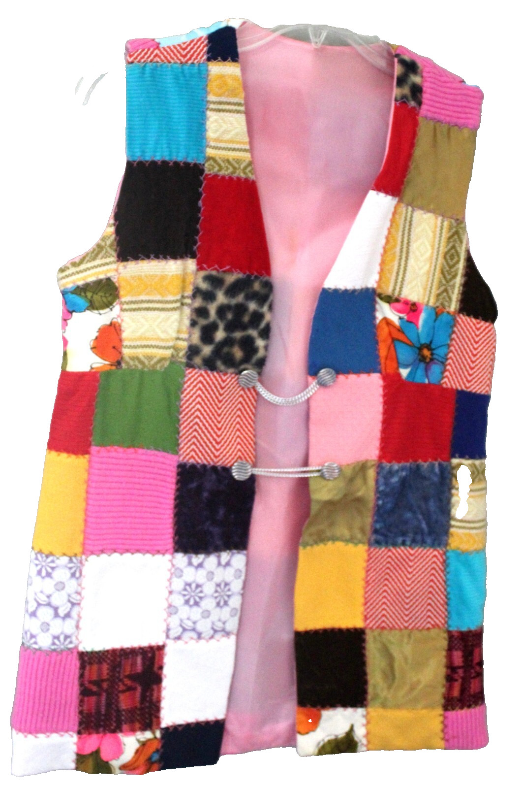 HANDMADE PATCHWORK QUILTED WOMEN'S MULTICOLOR HIP… - image 1