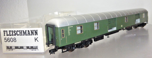 Fleischmann 5608; vagón de equipaje de tren rápido DB, como nuevo en embalaje original / X604 | Zustand: Gebraucht