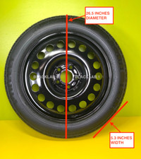 SPARE TIRE 18 INCH FITS:2018-2026 BMW X3 (26.5 INCHES TIRE DIAMETER)