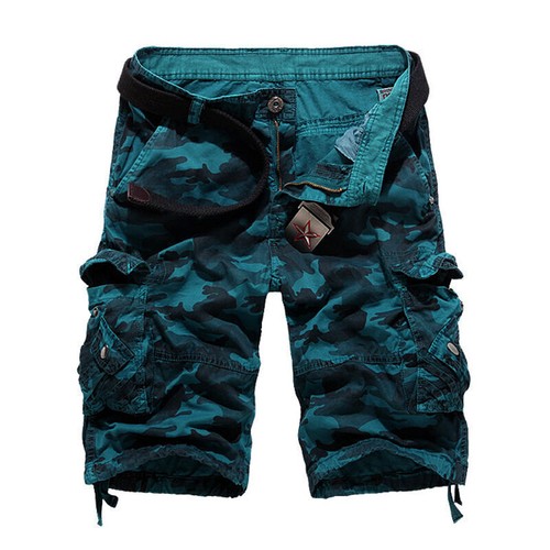 Men Cargo Combat Shorts Military Work Pants Hiking Jogging Pocket Half Trousers - Picture 17 of 23