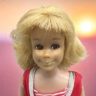 Mattel Vintage Skipper Skooter Barbie Doll Blonde Hair Brown Eyes Red Swimwear