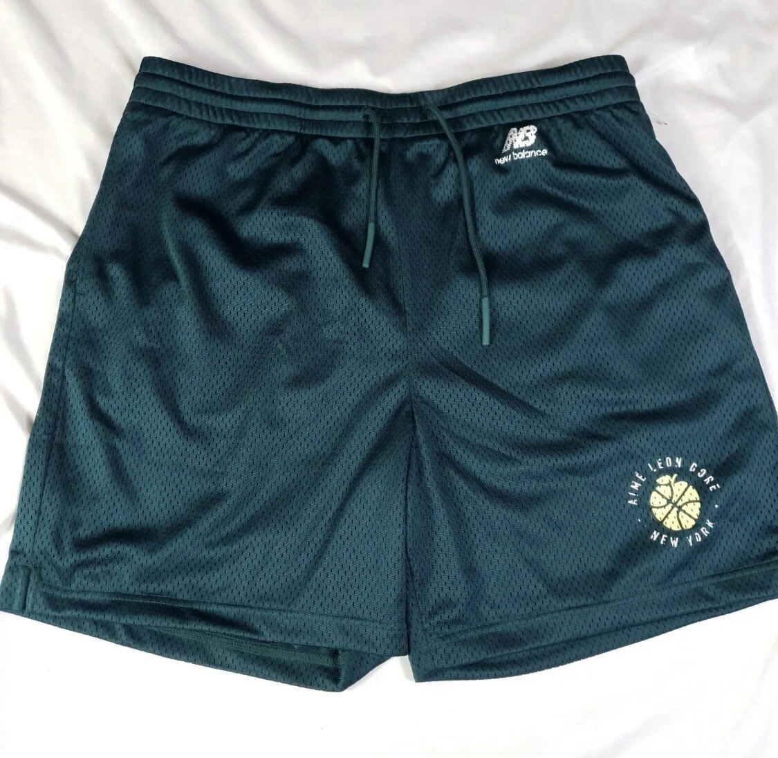 Pantaloncini basket New Balance x Aime Leon Dore verde foresta maglia uomo taglia XL