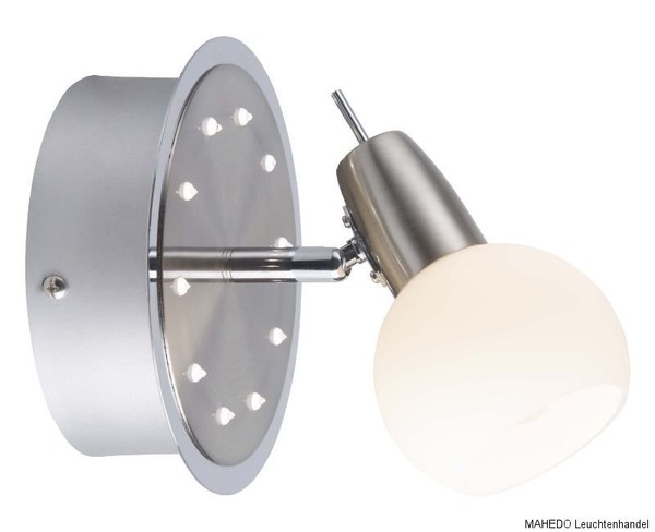 Design Wandleuchte Wandlampe Wandstrahler Leselampe Maverick Led E14 Glas Metall-image