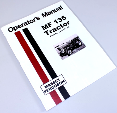 #ad Massey Ferguson Mf 135 Tractor Owners Operators Manual Book Gas Diesel All Years $13.37
