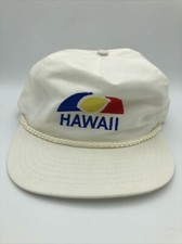 Vintage Hawaii Aloha State Snapback Trucker Cap White Hat - New Other