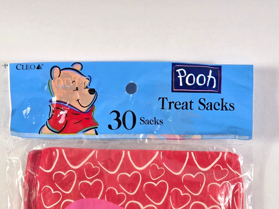 Bolsas de colección 1999 Disney Winnie The Pooh corazón rojo San Valentín golosinas favor - 30 unidades Foto 3 de 4