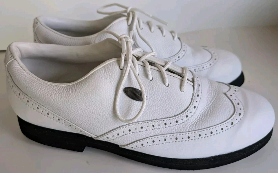 Zapatos de botín de golf vintage Nike Airliner de seda real con cordones para mujer talla 7,5 Foto 2 de 4