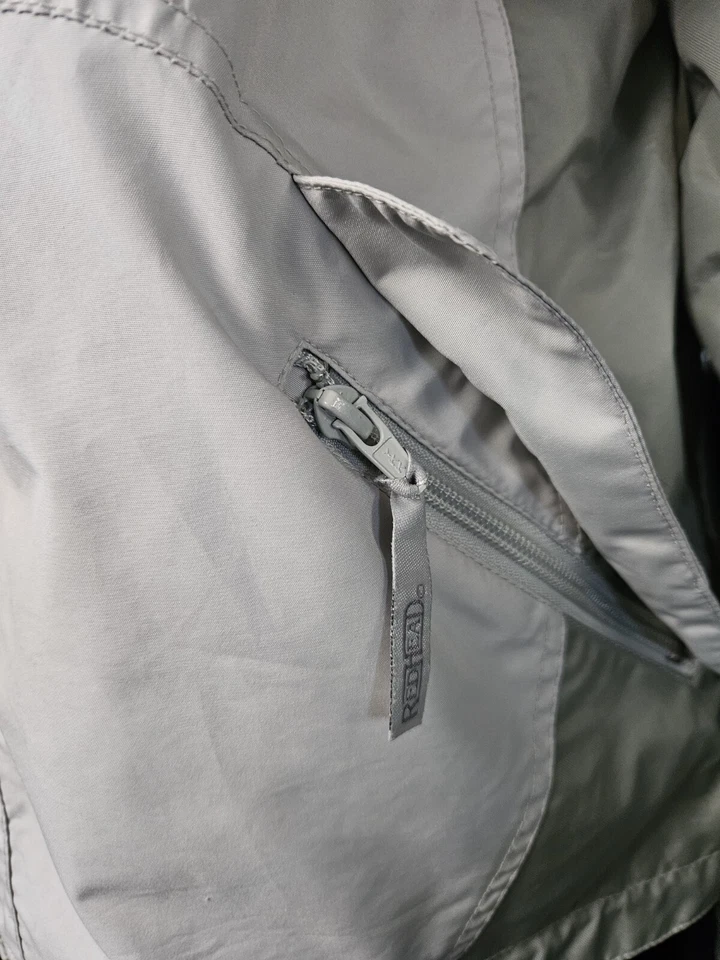 Chaqueta Pelirroja Para Ella Todo Clima/Lluvia con Capucha~Talla Grande~Cierre de Cremallera~ Foto 4 de 4