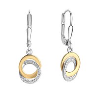 Celesta Silber OhrhäNger Sterling Silber 925 Rhodiniert Gelb- Vergoldet Zirkonia