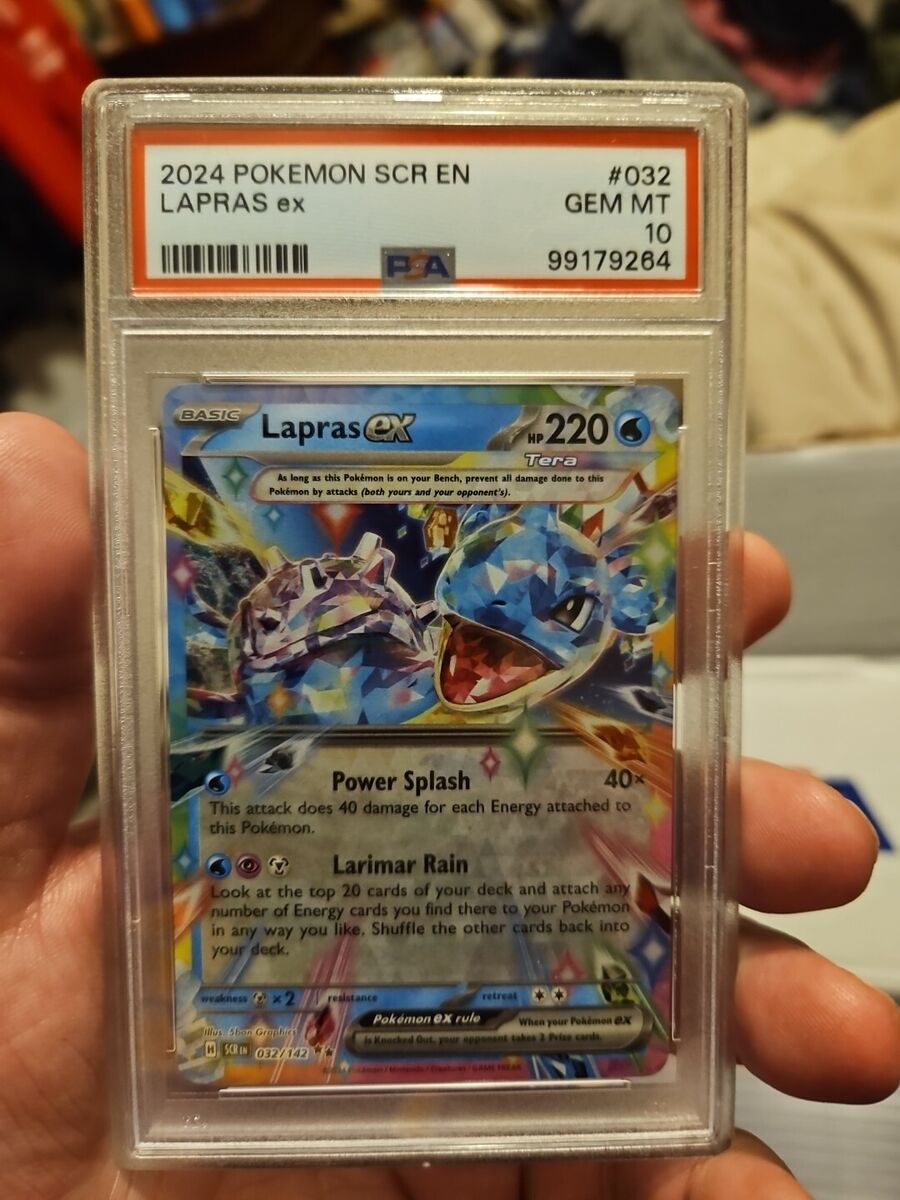 PSA 10 Lapras ex 032/142 Stellar Crown SCR Pokemon Card GEM PSA 10 Lapras ex 032/142 Stellar Crown SCR Pokemon Card GEM