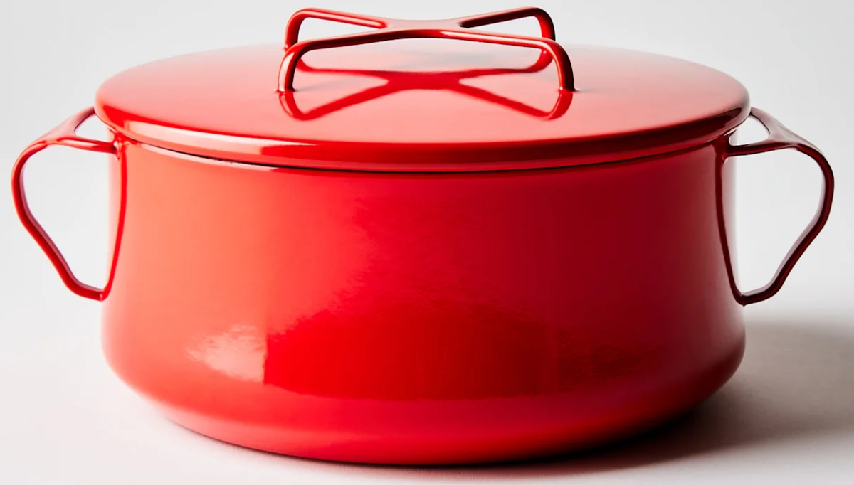 Dansk Købenstyle 2 QT Red Chili Enamelware Casserole Dutch Oven