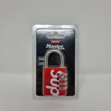 Supreme MasterLock Numeric Combination Lock Red SS19 100% Authentic 