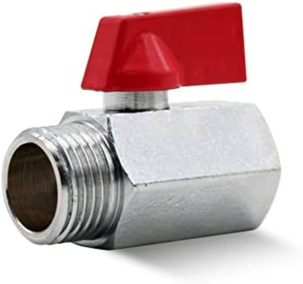 DOJA Barcelona | Mini Valvola a Sfera | Rosso | 1/4" | F - F | Valvola a Sfera p
