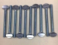 1/4 X 2-1/2  Thumb Screw Spade Head Steel Zinc 1/4-20 10 Pcs 