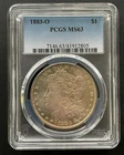 1883-O Morgan Silver Dollar $1 PCGS MS-63, Beautifully Toned High Grade Coin